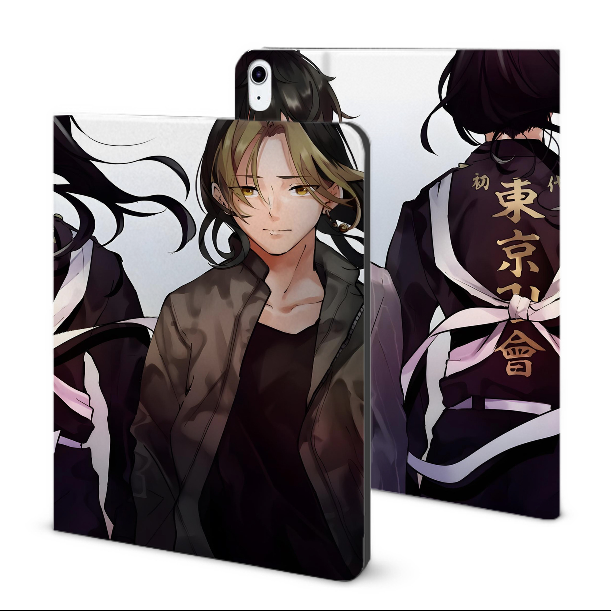 （画像用） 東京リベンジャーズ Tokyo Revengers IPad ケース ブック型 PUレザー TPU 耐衝撃 軽量 薄型 ペン収納なし 全面保護 IPad 各モデル対応